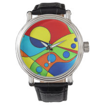 reloj de pulsera en negrita y abstracto