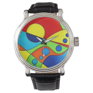 reloj de pulsera en negrita y abstracto