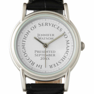 Reloj De Pulsera En Reconocimiento a los Servicios a una Vigilancia