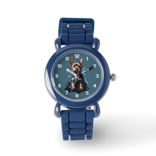 Reloj De Pulsera Encantador resaltado de Yorkshire Terrier (Anverso)