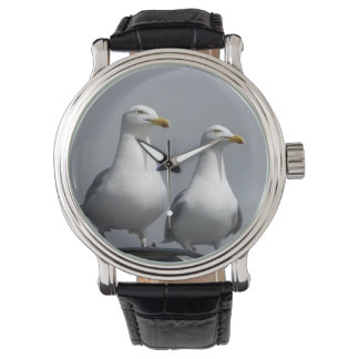 Reloj De Pulsera Encantadora Pareja de Gaviota Sr. y Sra. Gully Exp