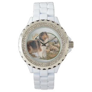 Reloj De Pulsera Encargado áspero del collie de las ovejas