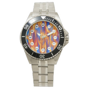 Reloj De Pulsera Encendido (cara maya) por Kenneth Yoncich