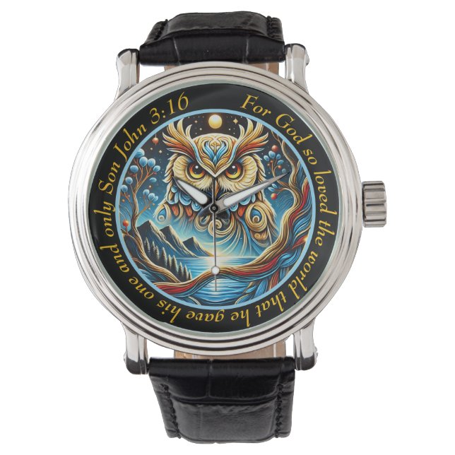 Reloj De Pulsera Enchanting Owl Timepiece Spiritual Wisdom (Anverso)