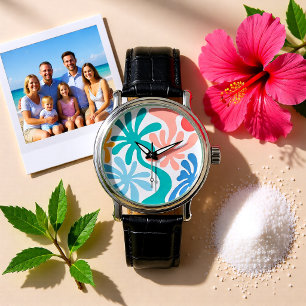Reloj De Pulsera Encuéntrame Bajo Las Palmas Retro Verano Tropical