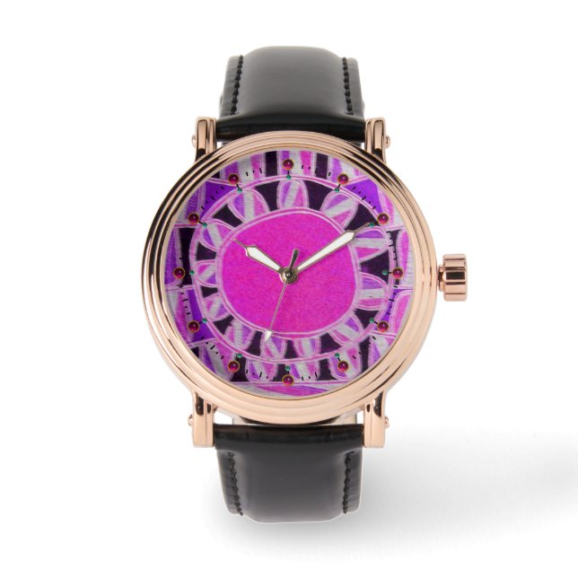 Reloj De Pulsera ENERGÍA SOLAR SOLAR SOLAR SOLAR / Fuchsia rosa, bl (Anverso)