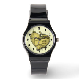 Reloj De Pulsera Enfermera anestesista del corazón amarillo
