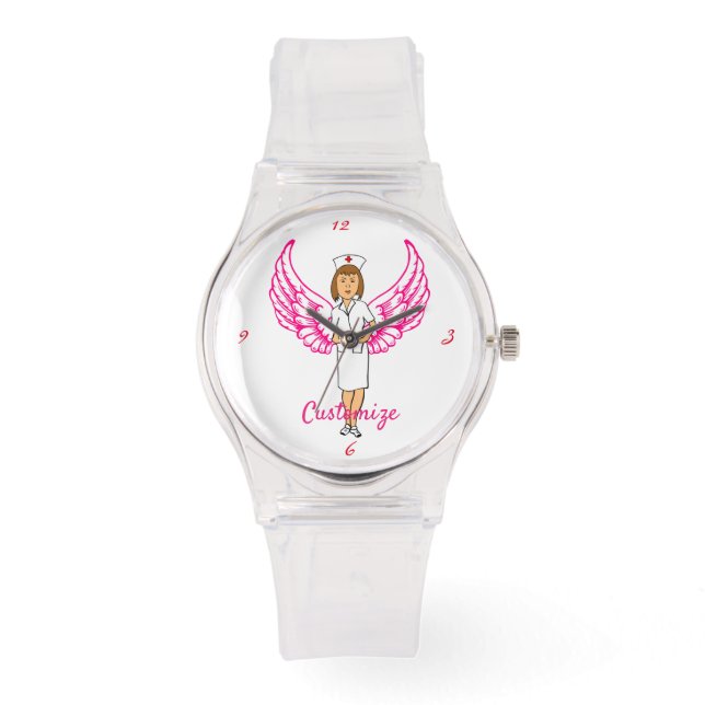 Reloj De Pulsera Enfermera Angel Wings Thunder_Cove (Anverso)