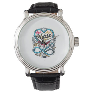 Reloj De Pulsera Enfermera Corazón Estetoscopio Diseño de Grabado V