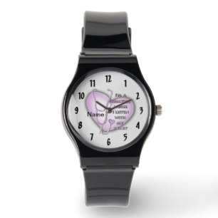 Reloj De Pulsera Enfermera Geriátrica Purple Heart