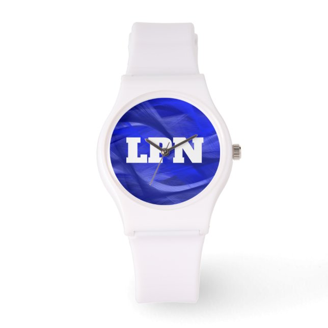 Reloj De Pulsera Enfermera LPN Guay Blue Design Watch (Anverso)