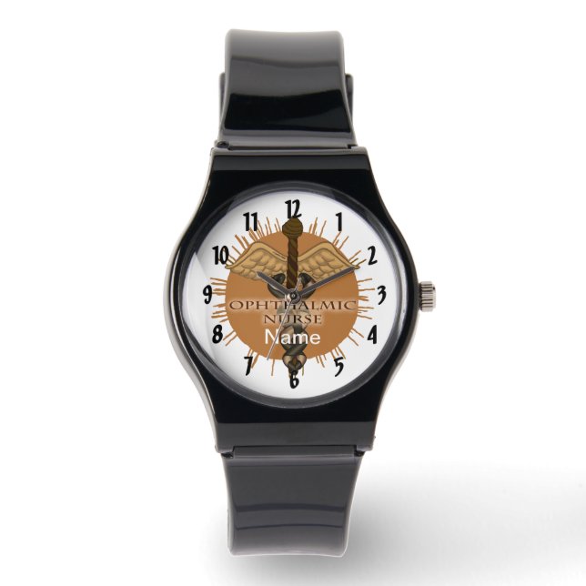 Reloj De Pulsera Enfermera oftálmica Caduceus (Anverso)