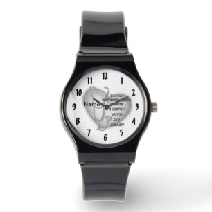 Reloj De Pulsera Enfermera ortopédica de Gray Heart