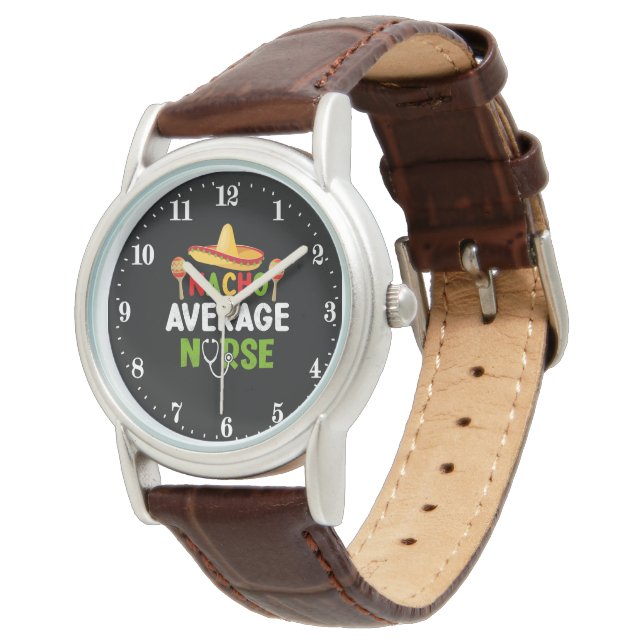 Reloj De Pulsera Enfermera promedio de nacho gracioso (Angular)