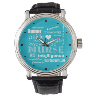 Reloj De Pulsera Enfermera psiquiátrica con atributos de orgullo/co