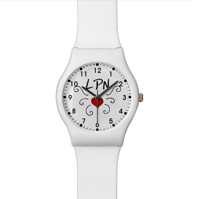 Reloj De Pulsera Enfermeras LPN Love Tattoo (De cerca)