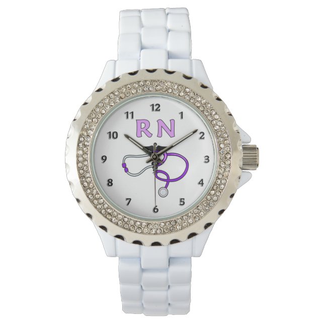 Reloj De Pulsera Enfermeras RN Stethoscope (Anverso)