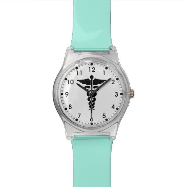 Reloj De Pulsera Enfermeras y Médicas de símbolos médicos (De cerca)