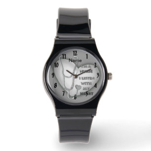 Reloj De Pulsera Enfermero de corazón gris