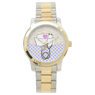 Reloj De Pulsera Enfermero de enfermería y estetioscopio