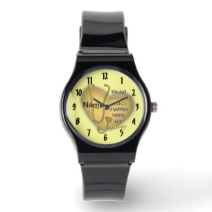 Reloj De Pulsera Enfermero de la Fuerza Aérea del Corazón Amarillo