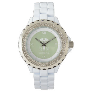 Reloj De Pulsera Enfermero de Nuración de Símbolo Médico RN pers