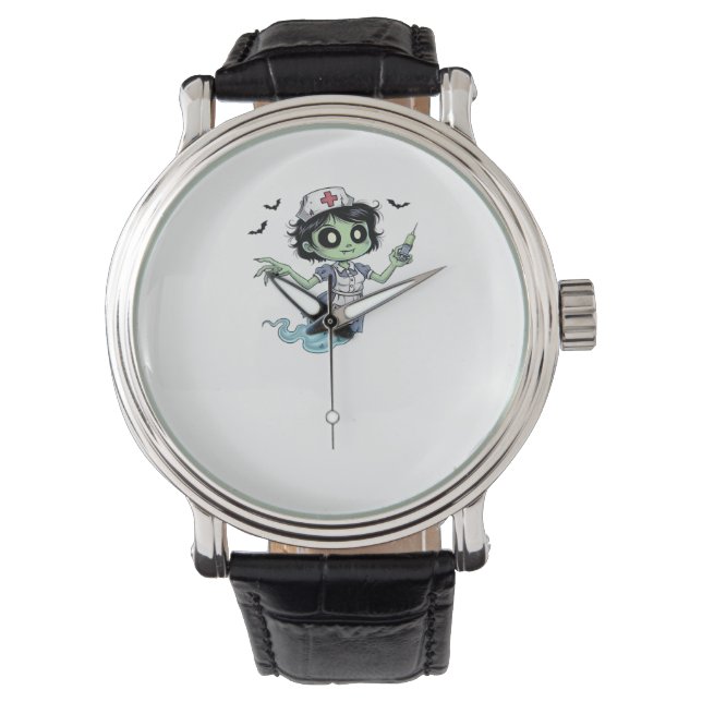 Reloj De Pulsera Enfermero fantasma, cuidado espeluznante y angusti (Anverso)