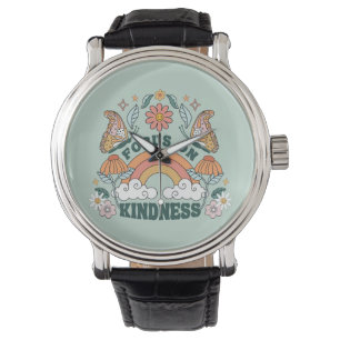 Reloj De Pulsera Enfoque en Gráfica de bondad Groovy