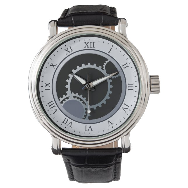Reloj De Pulsera Engranaje de moda masculino (Anverso)