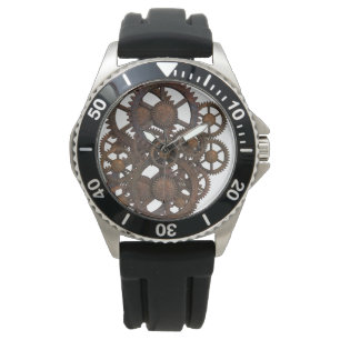 Reloj De Pulsera Engranajes oxidados del metal de Steampunk