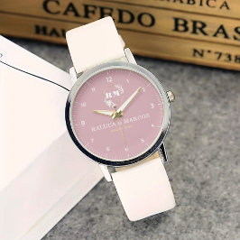 Reloj De Pulsera Engraved Monogram Couples Minimalist & Chic