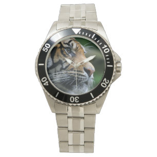 Reloj De Pulsera Enorme cara de tigre de Bengala