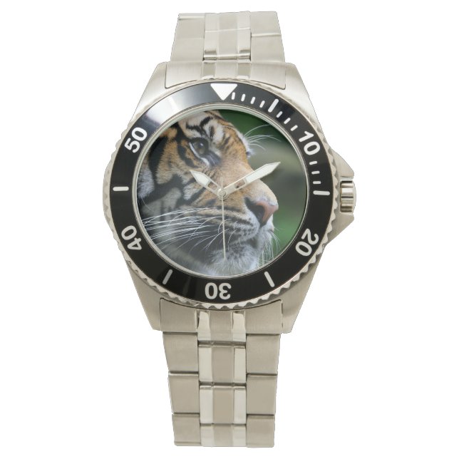 Reloj De Pulsera Enorme cara de tigre de Bengala (Anverso)