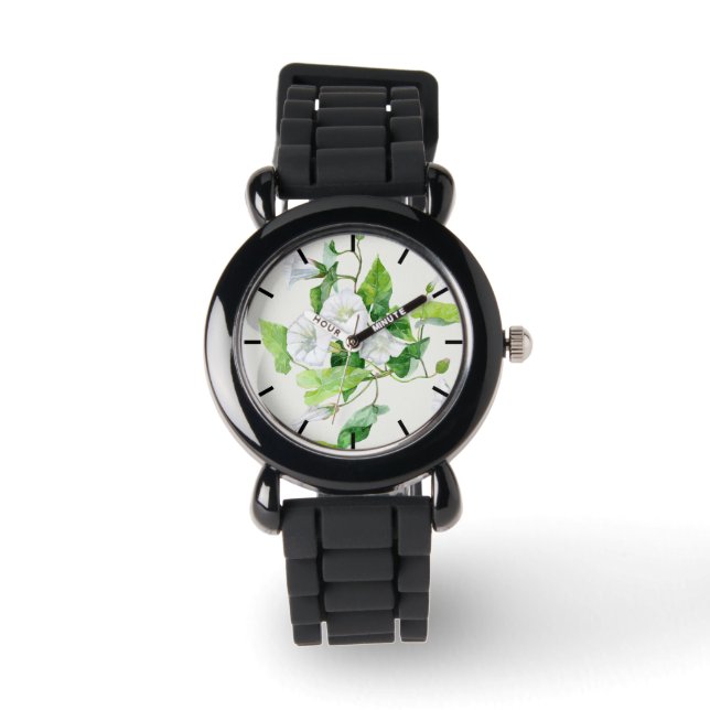Reloj De Pulsera Enredadera flor blanca   (Anverso)
