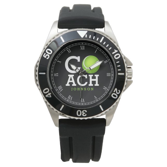 Reloj De Pulsera Entrenador de tenis personalizado (Anverso)