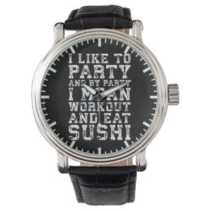 Reloj De Pulsera Entrenamiento y comida de sushi (me gusta el Fiest
