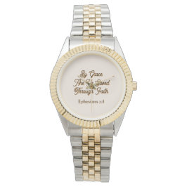 Reloj De Pulsera Ephesians By Grace are Ye Saved Scripture 