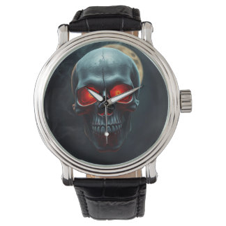 Reloj De Pulsera Epic Burning-Eye Skull Watch for Spooky Nights