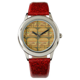 Reloj De Pulsera Epic Fun Cheeseburger Personalizado Patrón de dise