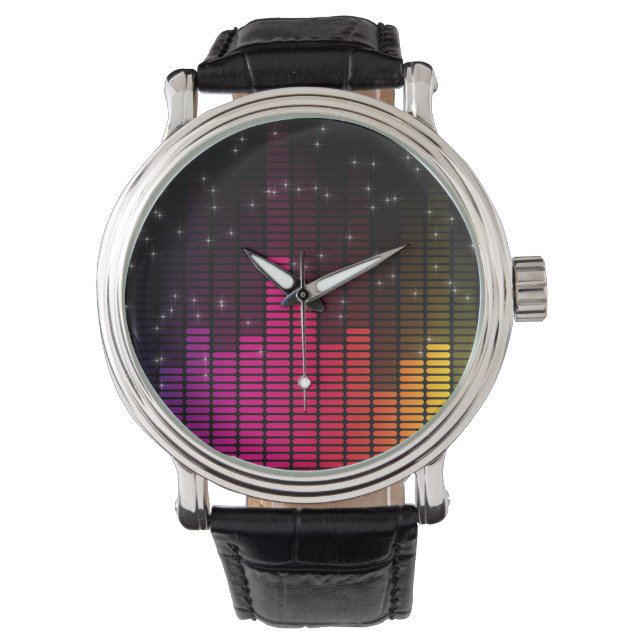 Reloj De Pulsera Equalizer Disco Ilumina el volumen de música (Anverso)