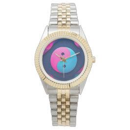 Reloj De Pulsera Equilibrio geométrico: patrón vibrante de Yin Yang