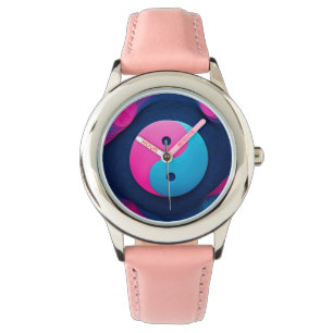 Reloj De Pulsera Equilibrio geométrico: patrón vibrante de Yin Yang