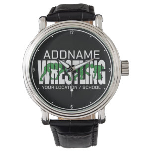 Reloj De Pulsera Equipo de Lucha ADD TEXTO Escuela Varsity Wrestler