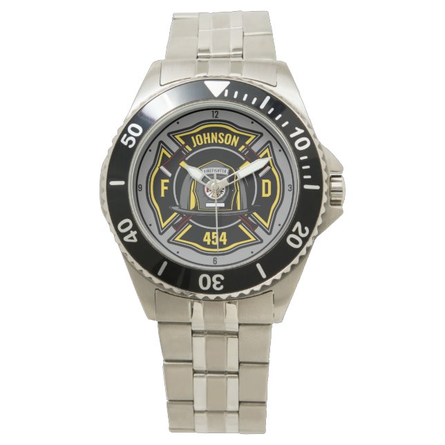 Reloj De Pulsera Equipo de rescate del Departamento de Bomberos (Anverso)
