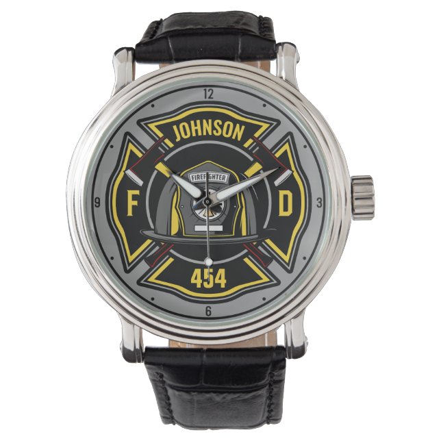 Reloj De Pulsera Equipo de rescate del Departamento de Bomberos (Anverso)