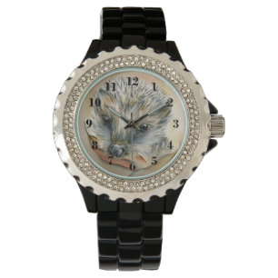 Reloj De Pulsera Erizo con las hojas de otoño