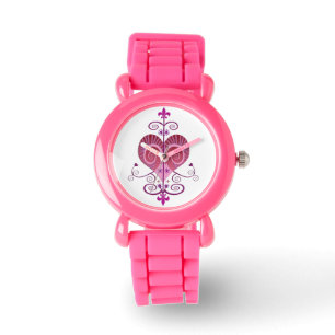 Reloj De Pulsera Erzulie Freda Pink Purpurina Watch