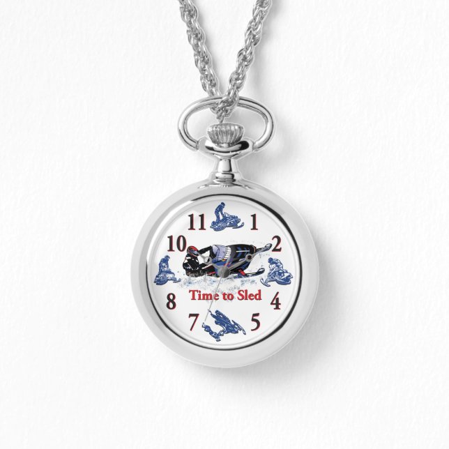 Reloj De Pulsera Es Hora De Sled - Snowmobile (Anverso)