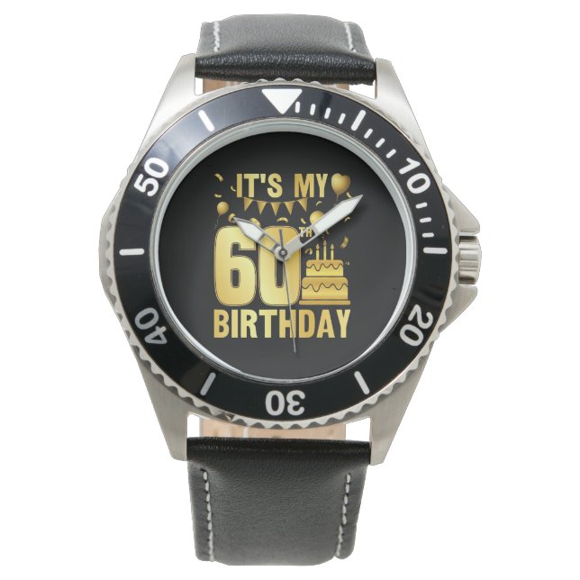 Reloj De Pulsera Es mi fiesta número 60 (Anverso)