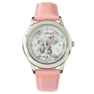 Reloj De Pulsera Es suficiente | Afirmaciones Cute | Panda